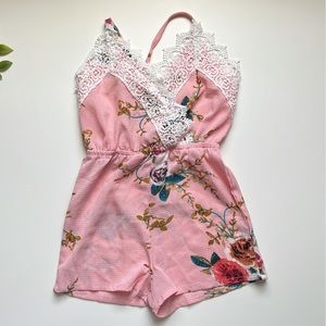NWOT pat pat mommy & me pink floral romper